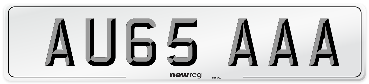 AU65 AAA Number Plate from New Reg